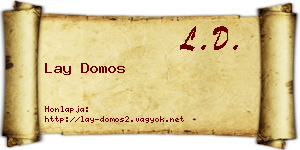 Lay Domos névjegykártya